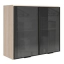 Ver imagem 1 de Armario Aereo 2 Portas Vidro MDF 80 cm Kali 122118 Bianco Toq Nicioli