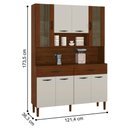 Ver imagem 4 de Armário de Cozinha com 2 Gavetas Pisa Off White Nogueira