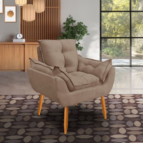 Poltrona Opala Decorativa Sala e Escritório