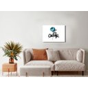 Ver imagem 2 de Quadro Frases Palavra Calma Flor Azul Canvas 120x120cm