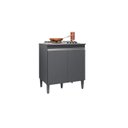 Ver imagem 2 de Balcão P/ Cooktop 4 ou 5 Bocas 2 Portas - Ajl Móveis:cinza