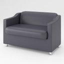 Ver imagem 1 de Sofá Namoradeira Decorativa 2 Lugares - Balaqui Decor Cor:Cinza