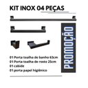 Ver imagem 1 de Kit Banheiro Inox Preto