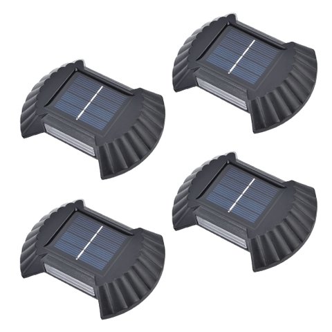 Luminaria Solar Parede Kit 4 Und Arandela Spot Balizador Jardim Casa Quintal Garagem Varanda Escada