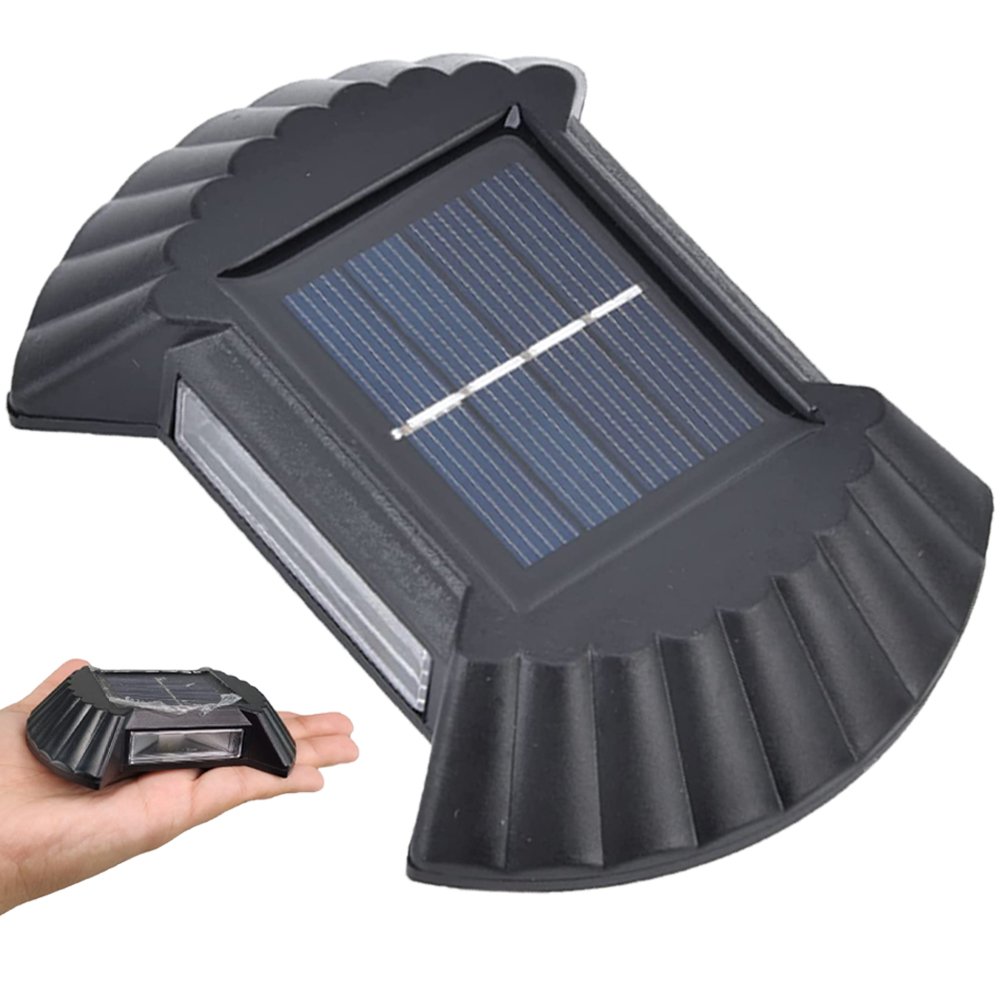 Luminaria Solar Parede Kit 4 Und Arandela Spot Balizador Jardim Casa Quintal Garagem Varanda Escada - 8
