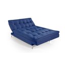 Ver imagem 3 de Sofá Cama Versátil Pés de Alumínio Espuma D33 Azul Marinho 375 Império Estofados