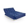 Sofá Cama Versátil Pés de Alumínio Espuma D33 Azul Marinho 375 Império Estofados - 3