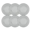 Ver imagem 1 de Conjunto 6 Pratos Raso Vidro Transparente Forjado 22cm