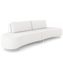 Ver imagem 1 de Sofá 4 Lugares para Sala Living Orgânico Pés Metálicos 260cm Shui P08 Bouclê Branco - Lyam
