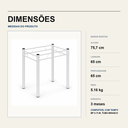 Ver imagem 5 de Base de Mesa Tubular Aço 2" 0,75 para Banco Branca Jantar