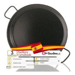 Paellera Valenciana Esmaltada N.3 28 cm Garcima 3 porções - 1