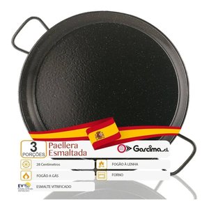 Paellera Valenciana Esmaltada N.3 28 cm Garcima 3 porções