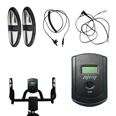 Painel Visor Bicicleta Spinning Hand Grip Kit Cabo da Roda Medidor Cardiaco Kikos F2I Wct Pel2310 un