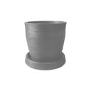 Ver imagem 4 de Vaso Plantar com Prato 30x30 Classico Oval Moderno Polietileno Bgplasticos V13 Cores Variadas