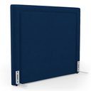 Ver imagem 2 de Cabeceira Cama Box Casal Padrão Alba 140cm com Frame Veludo Azul Marinho - Desk Design