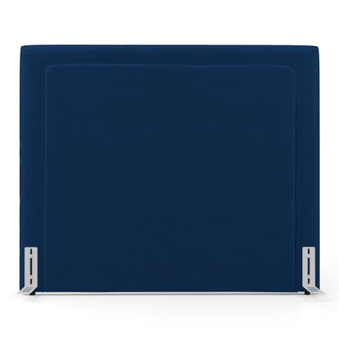 Cabeceira Cama Box Casal Padrão Alba 140cm com Frame Veludo Azul Marinho - Desk Design