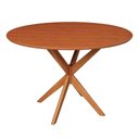 Ver imagem 1 de Mesa de Jantar Yara Redonda Tampo Laqueado com Vidro 120cm:cinamomo