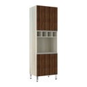 Ver imagem 1 de Paneleiro Luciane 70cm Nicho Microondas 4 Portas e 1 Nicho Lis