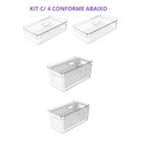 Ver imagem 2 de Organizadores De Geladeira Frutas Legumes Verduras Kit Com 4