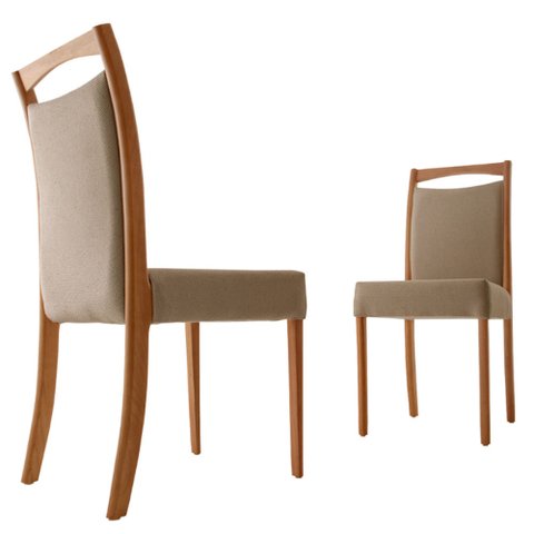 Conjunto com 2 Cadeiras Munique em Madeira Maciça para Sala de Jantar Moderna Mobília