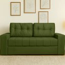 Ver imagem 1 de Sofá Cama Casal Murilo 182cm em Tecido Linho Verde