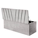 Ver imagem 2 de Calçadeira Baú Recamier Estofada Cama King 190cm Bélgica Suede Cinza Claro- Mabe Magazine