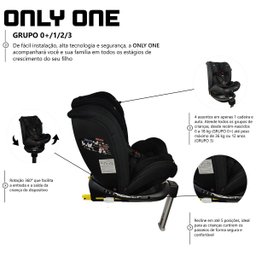 Cadeirinha Bebê Conforto Para Bebe e Criança 0 até 36 Kg Only One Black Details Abc Design - 5
