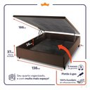 Ver imagem 3 de Conjunto Box Baú Allura Marrom 138x188x65 c/ Molas Ensacadas