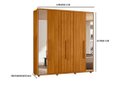 Ver imagem 2 de Guarda Roupa Portinari C/ Espelho Mdf-6 Portas de Abrir C/ Amortecimento - 4 Gavetas C/ Corrediças T