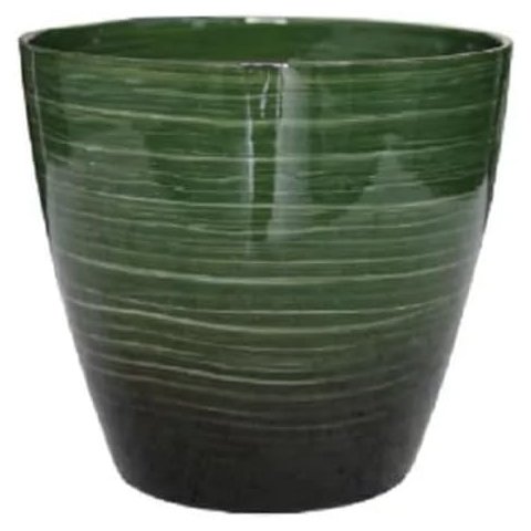 Vaso para Plantas Sala Jardim Alto Brilho (liso/verde-musgo)