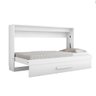 Cama Imbutida na Parede Dobrável Solteiro Horizontal Branco Brilho Framar - 3