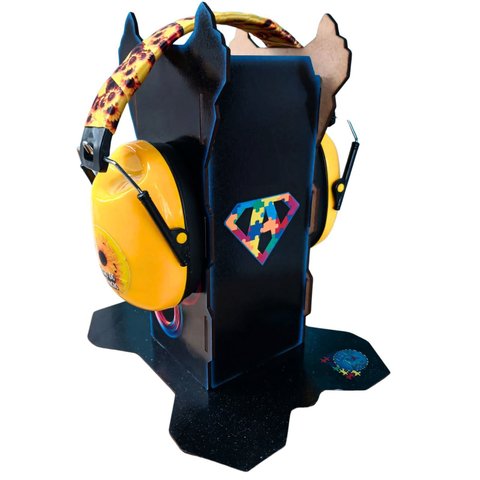 Abafador de Ruido para Crianças e Adolescentes Yellow de 22 Db com Suporte Infinity Black