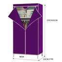 Ver imagem 4 de Guarda Roupa Portatil Aramario Ziper Organizador Cabideiro Arara Prateleira Sapateira Praia Marrom