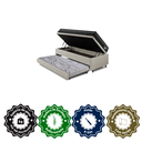 Ver imagem 6 de Bicama Box Baú Courino Linho Areia 88x188 com Colchão Gransleep Molas Verticoil Ecoflex