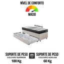 Ver imagem 7 de Bicama Box Baú Courino Linho Areia 88x188 com Colchão Gransleep Molas Verticoil Ecoflex