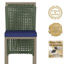 Ver imagem 3 de 6 Banqueta em Alumínio Roma Fendi Corda Náutica Tecido 10