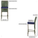 Ver imagem 2 de 6 Banqueta em Alumínio Roma Fendi Corda Náutica Tecido 10
