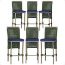 Ver imagem 1 de 6 Banqueta em Alumínio Roma Fendi Corda Náutica Tecido 10