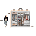 Ver imagem 5 de Guarda Roupa Casal 100% Mdf 6 Portas 6 Gavetas - Livorno-branco - Móveis Novo Horizonte