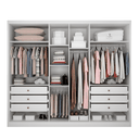 Ver imagem 4 de Guarda Roupa Casal 100% Mdf 6 Portas 6 Gavetas - Livorno-branco - Móveis Novo Horizonte