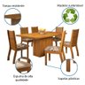 Conjunto De Mesa Sala de Jantar Florença 1,36m com 6 Cadeiras Imbuia / Mascavo Viero - 4