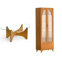 Ver mais imagens de Sala de Estar Completa com Cristaleira Murano Cinamomo/off White