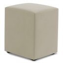 Ver imagem 3 de Kit 02 Puffs Decorativos Sala de Estar Quadrado 36x47cm Sintético Bege - Abmaza
