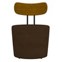 Ver imagem 3 de Poltrona Decorativa para Sala de Estar Redonda 53cm Le Moon M22 Veludo Marrom - Mpozenato
