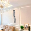 Ver imagem 2 de Decoração Escultura de Parede em Metal Casa Exclusivo no Brasil Home Decor Prata Velho