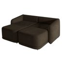 Ver imagem 5 de Sofá Cama Modulado Retrátil e Reclinável Decorativo Varsóvia 196cm Veludo Marrom G33 - Gran Belo