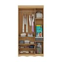 Ver imagem 5 de Guarda-roupa Infantil 92cm com Vidro 3 Portas e 2 Gavetas Doçura Multimóveis Mp4492 Madeirado/off