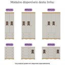 Ver imagem 6 de Guarda-roupa Infantil 92cm com Vidro 3 Portas e 2 Gavetas Doçura Multimóveis Mp4492 Madeirado/off