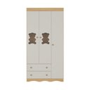 Ver imagem 7 de Guarda-roupa Infantil 92cm com Vidro 3 Portas e 2 Gavetas Doçura Multimóveis Mp4492 Madeirado/off