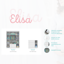 Ver imagem 6 de Conjunto Infantil Roupeiro e Comoda Elisa Mdf Branco Pheonix Baby